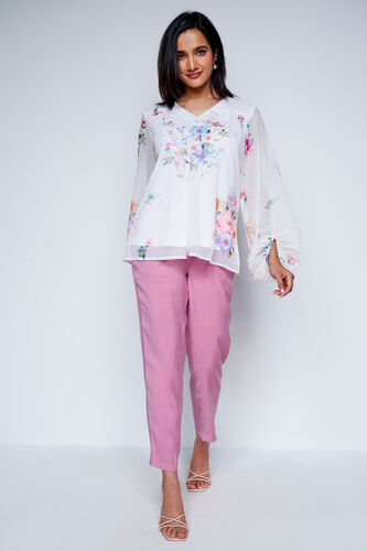 Multi Floral Flared Top, Multi Color, image 2